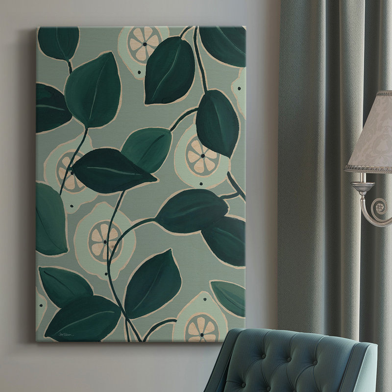 Limes monochromes - reproduction sur toile tendue, H 18 po x l 12 po x P 1 po
