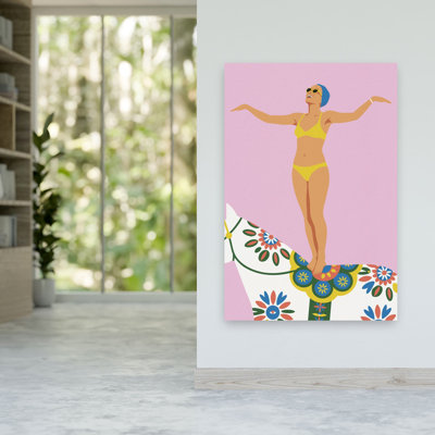 Joyeux acrobate sur cheval, art rétro rétro