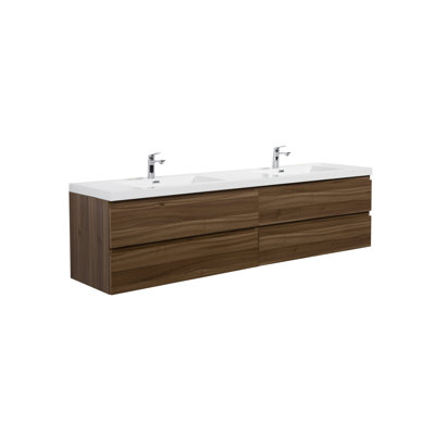 Jarrot 83.5'' Double Bathroom Vanity with Acrylic Top