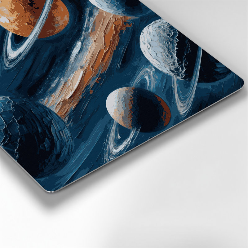 Art mural gris sur métal Space Jupiters, H 12 po x l 12 po