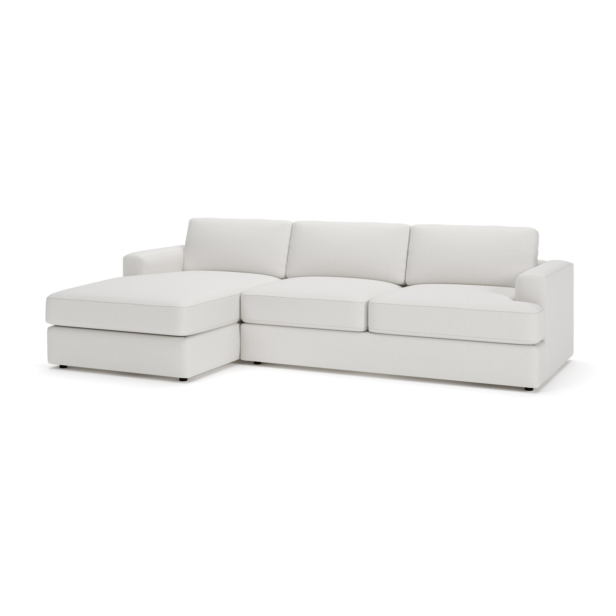 Cayden 2-Piece Upholstered Sectional, Macarena Beige, Left Hand Facing