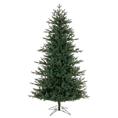 Vickerman 10' x 67" Colorado Blue Fir Artificial UnLit Christmas Tree with 4510 Realistic Blend of PE/PVC Tips, Metal Hinged Branches, Folding Metal Tree Stand