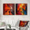 Rideau rouge orange, appel de l'opéra I - art mural maisons d'opéra - toile d'art industrielle, 2 pièces