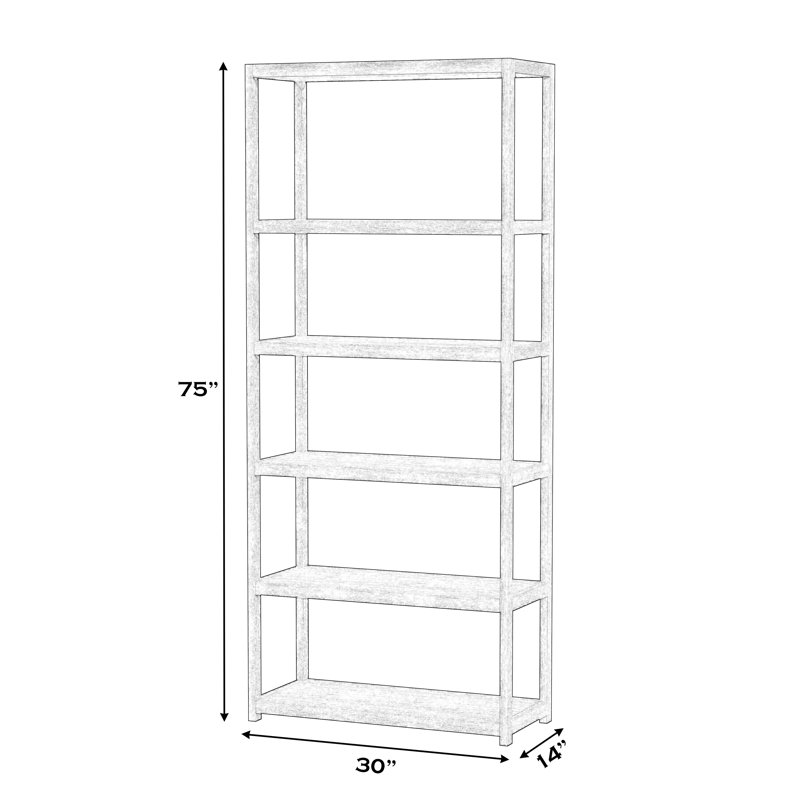 Elin Etagere Bookcase, White