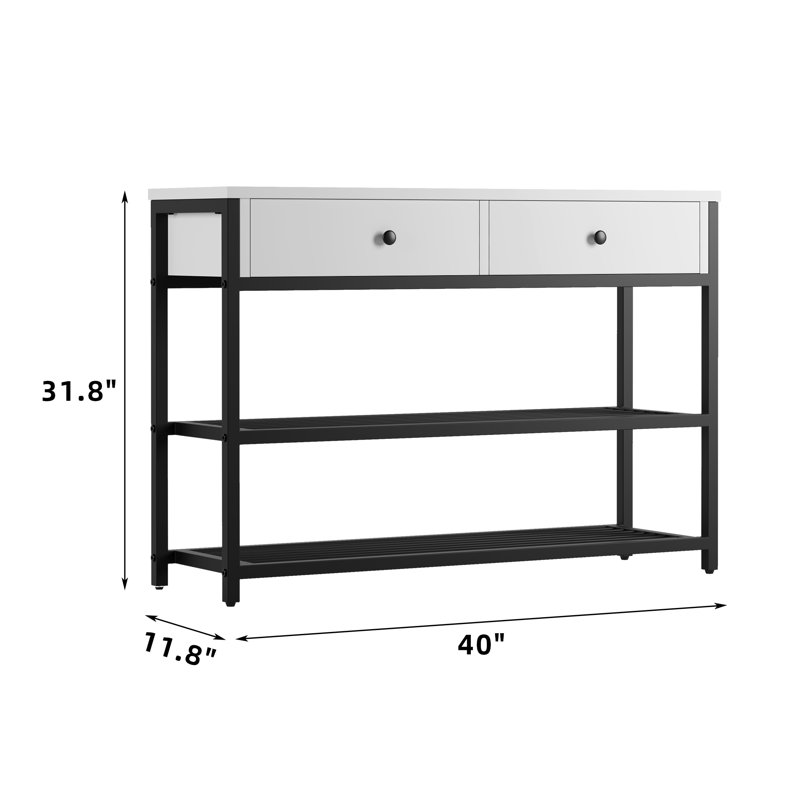 Learline 40'' Console Table, White
