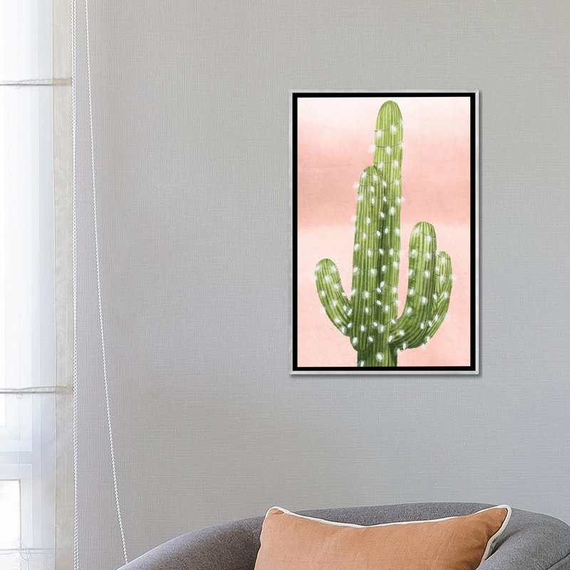 «Christmas Cactus Collection B» par Grace Popp - impression, Pas de tapis, H 26 po x l 18 po x 1,5 po