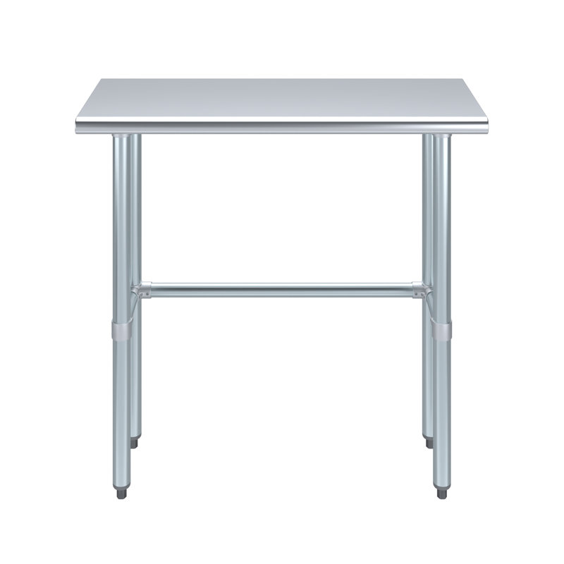 36" Long Stainless Steel Utility Work Table with Open Base