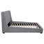 Grand lit plateforme à oreilles tapissier Rennes Gris-1183461245