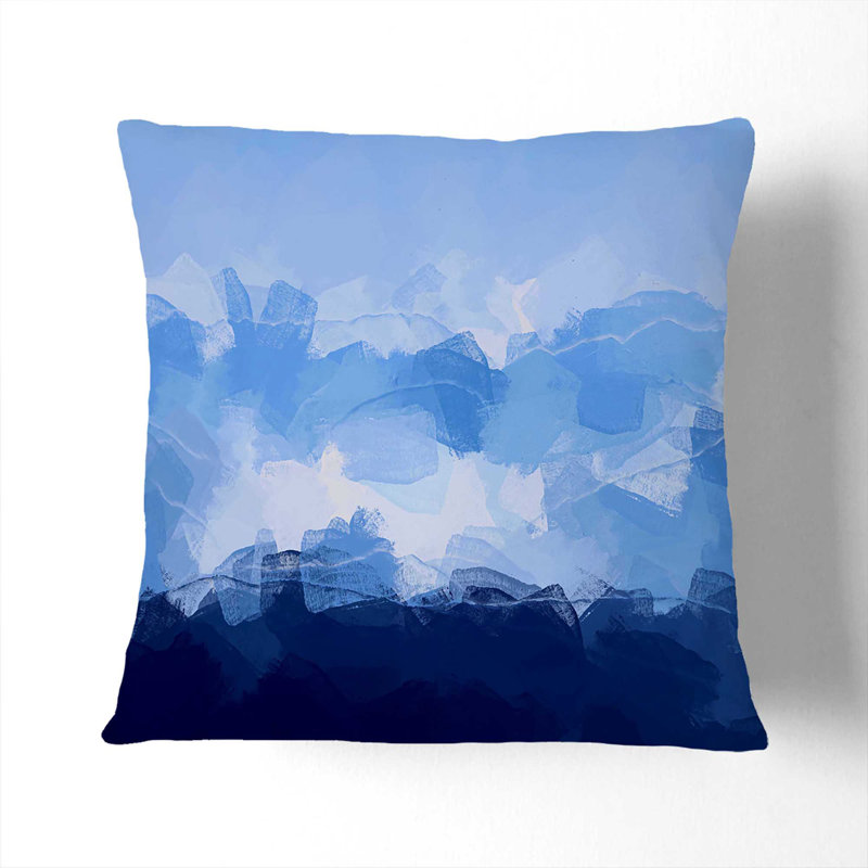 Mountain Sky Cushion with Filling, 55cm H x 55cm W x 20cm D, Black