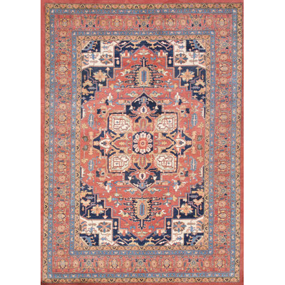 Tribal Hand-Knotted Wool Rust/Rust Area Rug