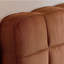 Coussin brun en velours côtelé