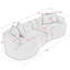 Canapé modulaire courbé moderne à 4 places Modern Cloud, aucun assemblage requis-1233330048