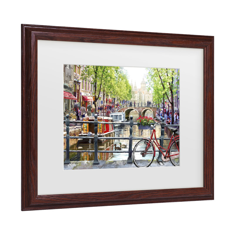 " Amsterdam Landscape " Graphic Art Print, 18.75" H x 22.75" W x 0.75" D, Brown