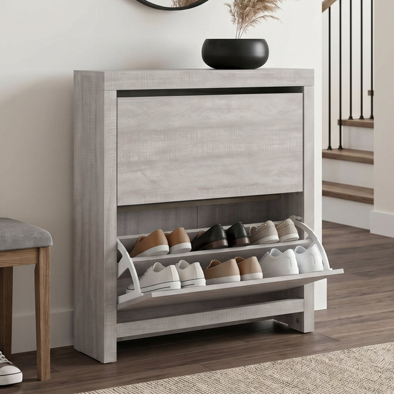Flip Down Shoe Storage, Dusty Grey Oak
