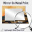 Fleurs orange orange, champ de fleurs I - Art mural miroir floral - imprimé sur métal-988889719
