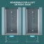 Porte de douche pliante sans cadre avec verre trempé l 34 po x H 72 po-112984457