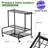 Burnettsville Tool Storage, Garden Tool Organizer with Wheels, Yard Tool Rack Garage Organization
