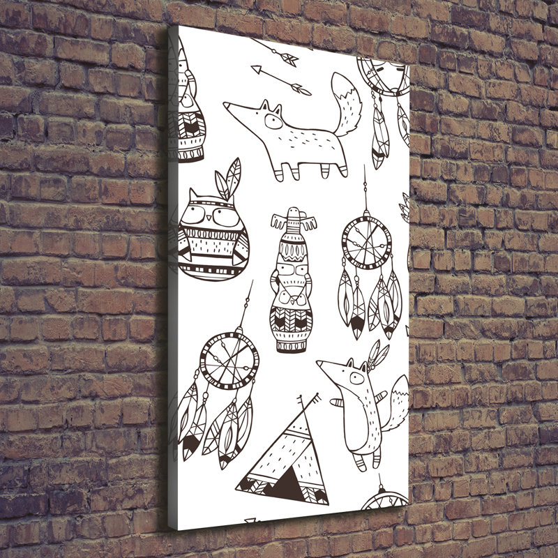 Indian Background - Wrapped Canvas Print