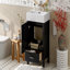 Modern Bathroom Vanity With Ceramic Sink, Solid Wood Frame, And Drawer