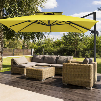 Pulk Square Cantilever Umbrella with Cover
