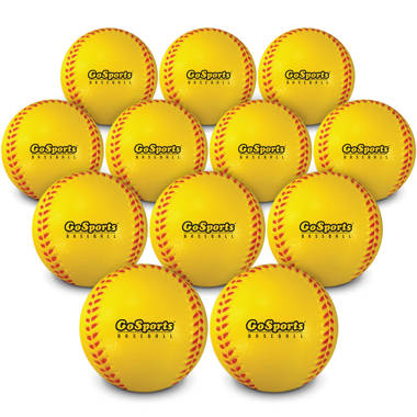 Gosports Foam Training Baseball 12 Pack - Regulation Size Foam Baseballs  For Soft & Safe Throwing, Catching And Batting Practice