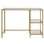 Glass Top Metal Base Writing Desk-1365809699