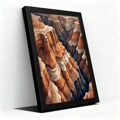 «Layered Canyon Rock Formations in Rust and Cream Strata», art mural sur toile