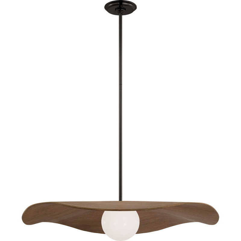 Mahalo 28" Pendant, Natural Oak;Bronze