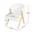 Chaise d'appoint moderne avec revêtement blanc