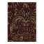 Damask Area Rug in Brown