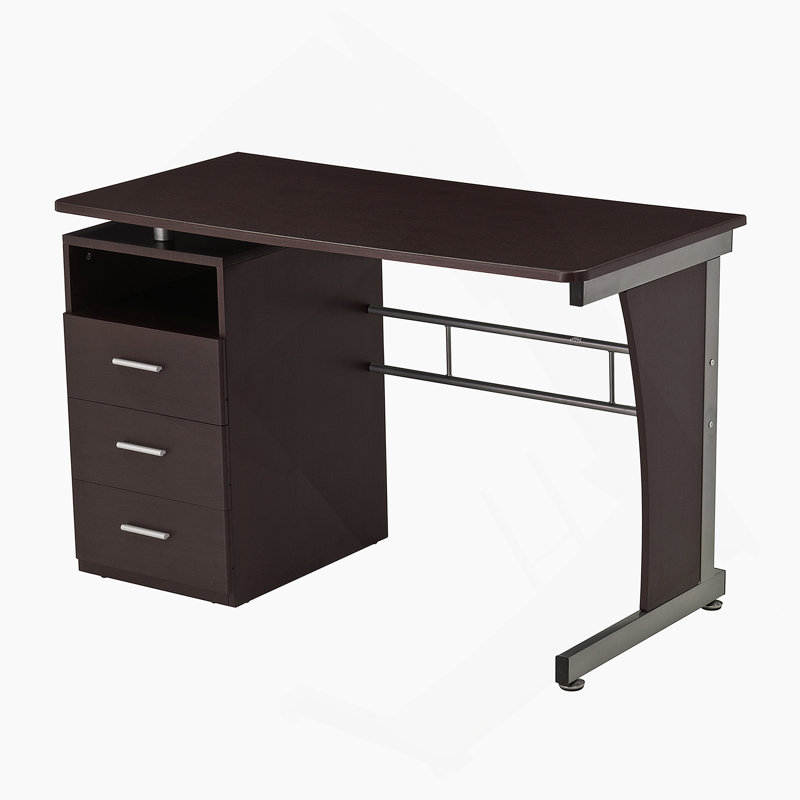Bureau d'ordinateur avec beaucoup de rangement