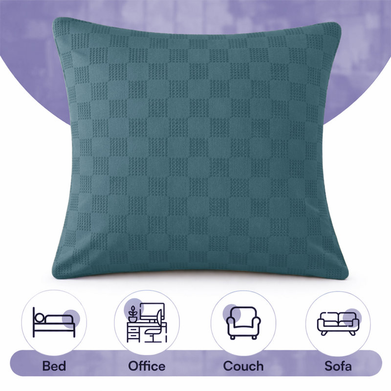 Square Cushion Cover, TEAL
