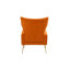 Chaise d'appoint moderne avec repose-pieds, fauteuil confortable pour salon, chambre à coucher, appartement, bureau (orange)