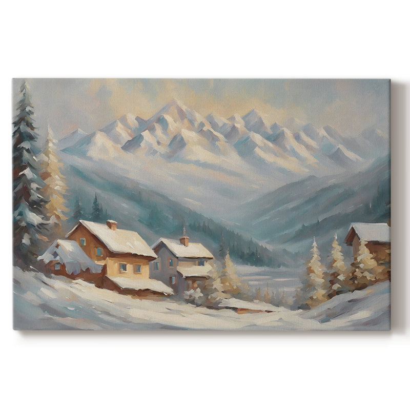 Paysage rétro CLCLXXI, H 41 po x l 61 po x P 1,5 po, Toile tendue