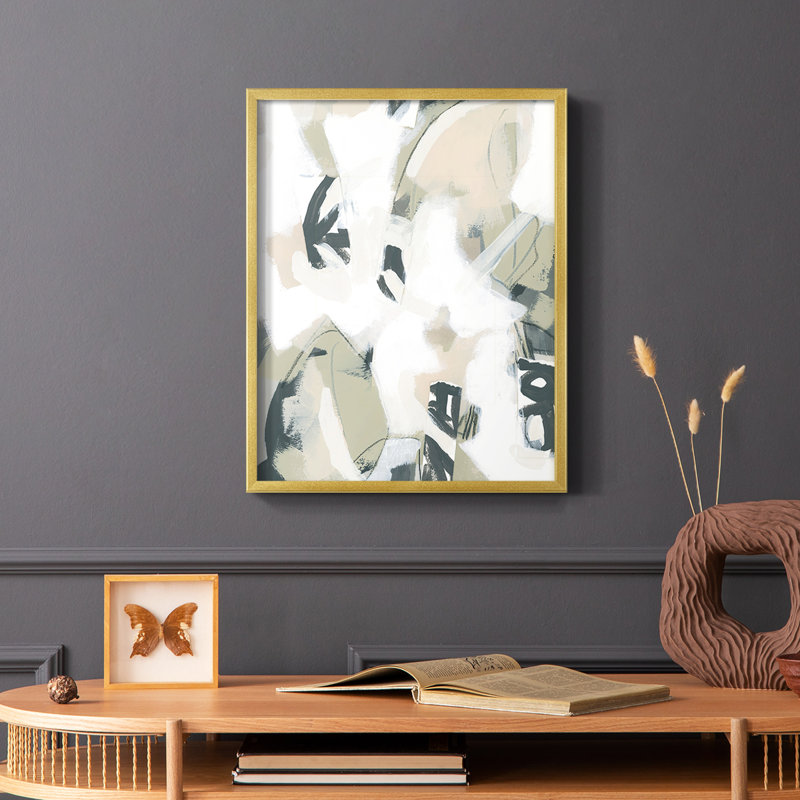 Sumi Storm I, reproduction encadrée - bois massif, H 10 po x l 8 po