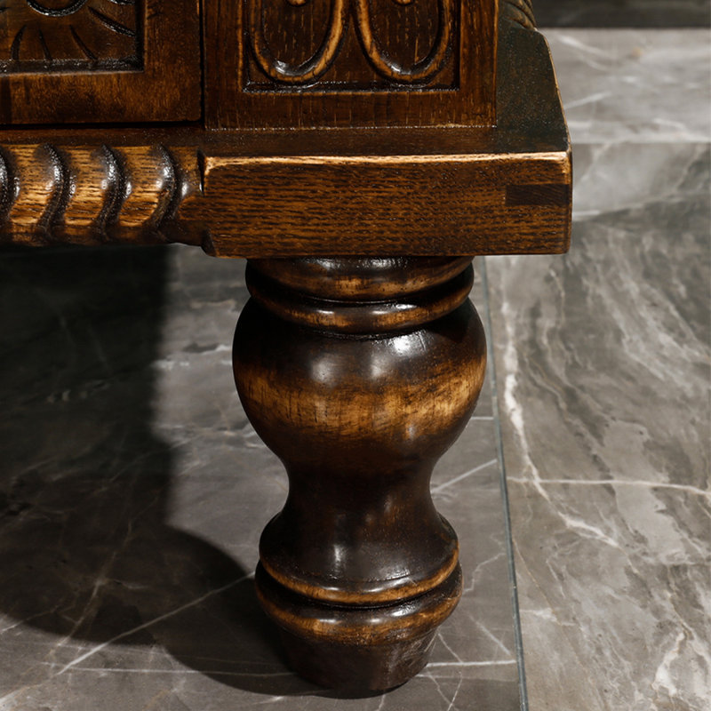 Armoire d'appoint élégante en bois massif., Marron foncé