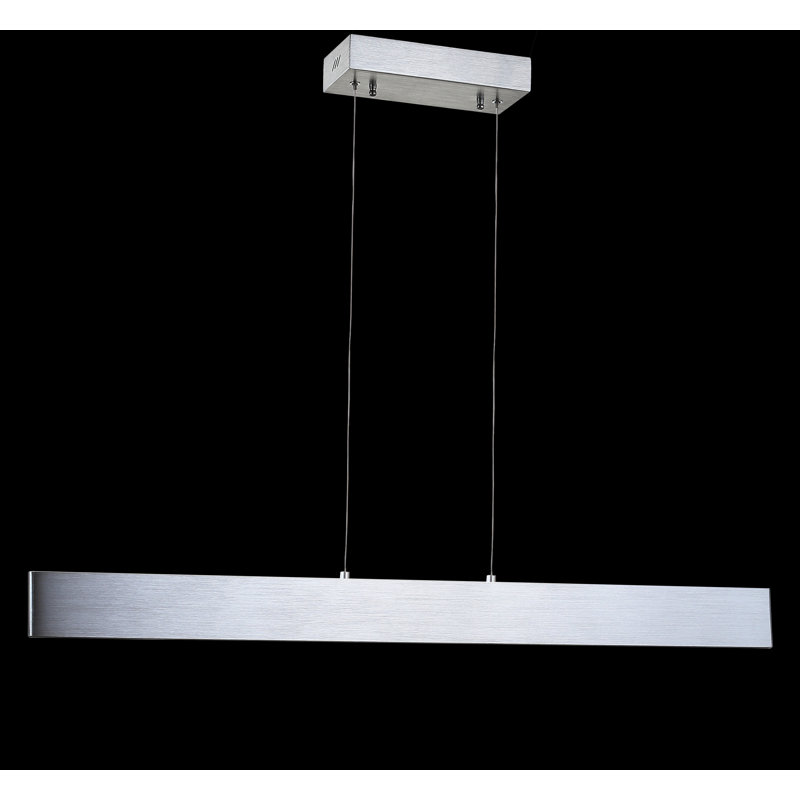 Daisetta 1 - Light LED Pendant, Dark Brown Wood, 4.5" H x 32" W x 4.5" D
