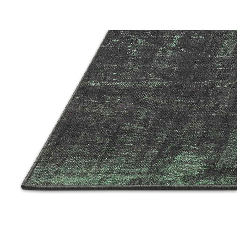 Tapis contemporain gris / noir, Rectangle 5 pi x 7 pi