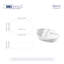 Lavabo de salle de bain ovale en porcelaine vitrifiée blanc l 24 "x P 16,5"