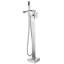 Robinet de baignoire autoportant à poignée simple 34,72 po Modern avec douche à main-129414761
