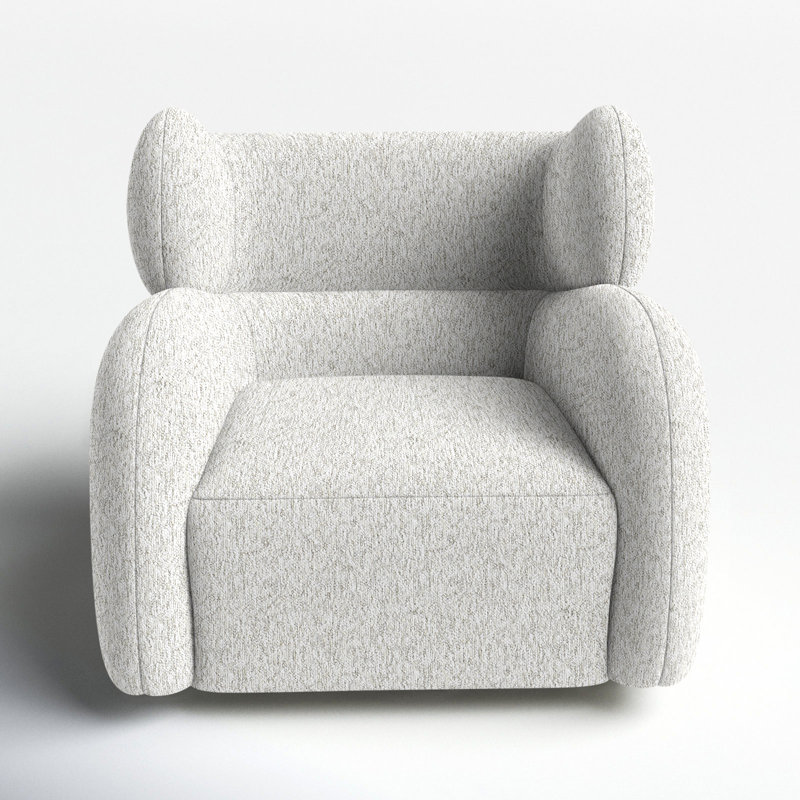 Pablo 36" W Swivel Armchair, Cream Chenille 1548-002