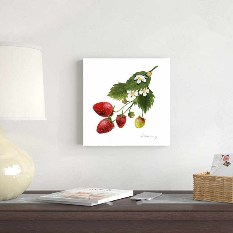 " Strawberry Study II " by Grace Popp Painting Print, 12" H x 12" W