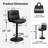 Double-Layer Upholstered Swivel Adjustable Height Bar Stool Counter Stool (Set of 3)-2069916372-2069916367