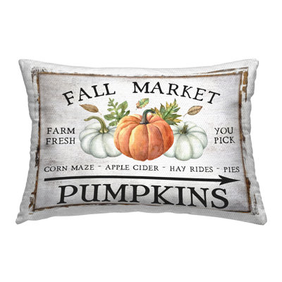 Coussin d'extérieur Fall Market Pumpkins par Creatif Belle
