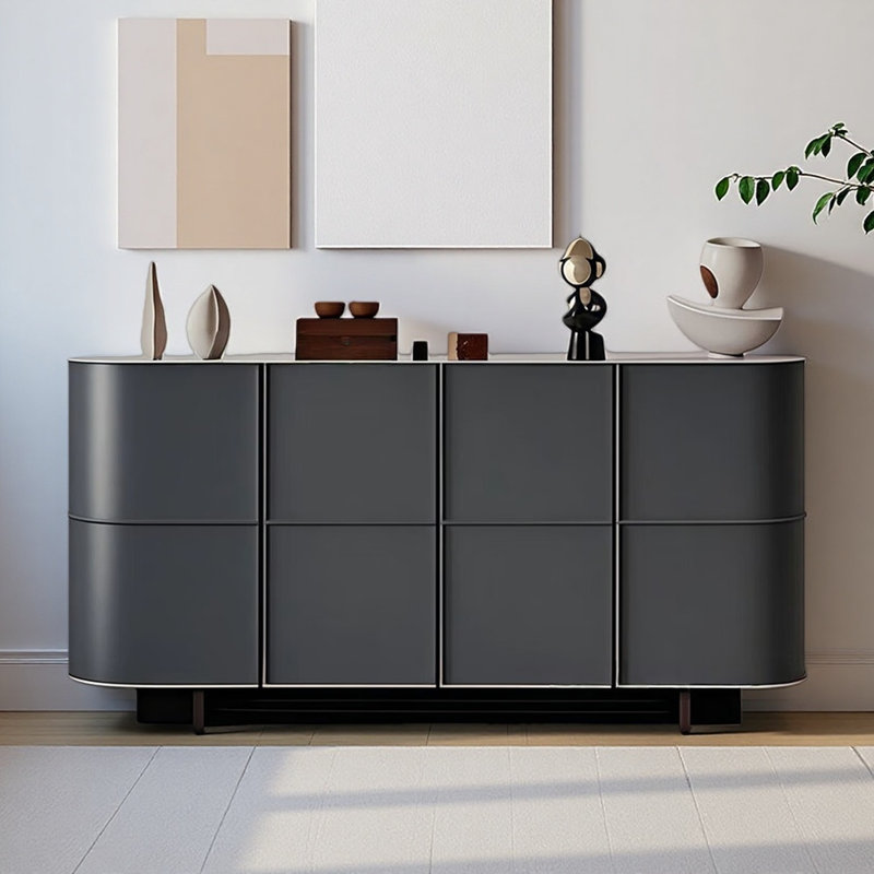 Armoire décorative italienne de conception minimaliste, Gris