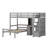 Kids Twin Loft Bed with Drawers-676471905