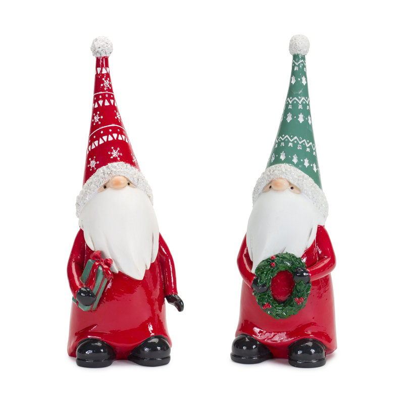 Ensemble de 2 figurines gnome avec couronne