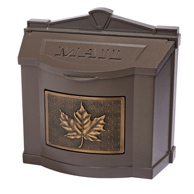 Wallmount Mailbox with Brass Leaf