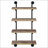 Black And Rustic Oak 4-Tier Wall Shelf-2020445216-2020445218