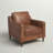 Leyla Genuine Leather Square Arm Accent Chair-1028576824